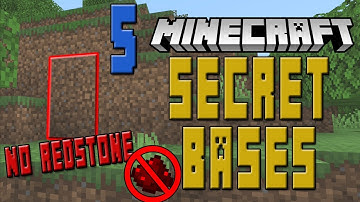 5 Minecraft Secret Bases (NO REDSTONE!)