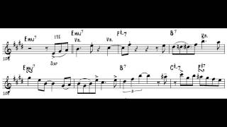 Stan Getz - Doralice saxophone transcription chords