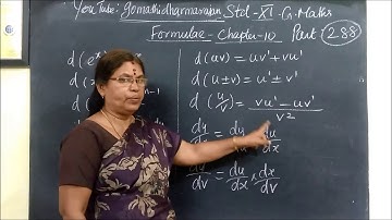 11th G-Maths [Part-288] Formulae Diff calculus Gomathi dharmarajan