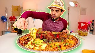 تحدي الباستا او المعكرونة المكسيكية باللحم والصلصة الحارة والبقوليات والجبن والفلفل Pasta Challenge