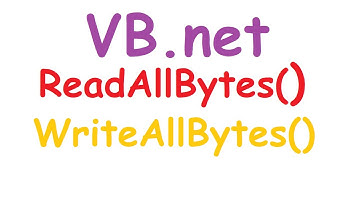 How to Use ReadAllBytes and WriteAllBytes in VB | Sinhala Tutorial