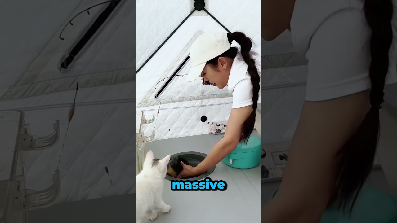 when this girl fall on the ice catch fish but she crate a unexpected idea