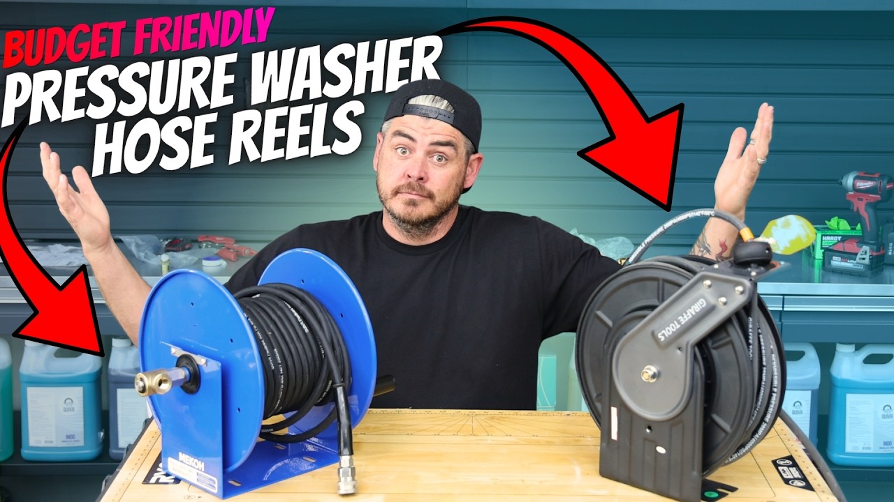 BEST PRESSURE WASHER HOSE REELS on a Budget! Pressure Washer Upgrades