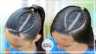 PEINADO FACIL CON TRENZAS LA HOJA? | Peinados para Niñas