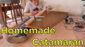 First hull finished!!! Building a small Catamaran boat DIY!  | part 3