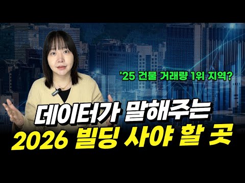 2026 건물 투자 유망 지역 및 전망|'25 빌딩 시장 데이터 총정리