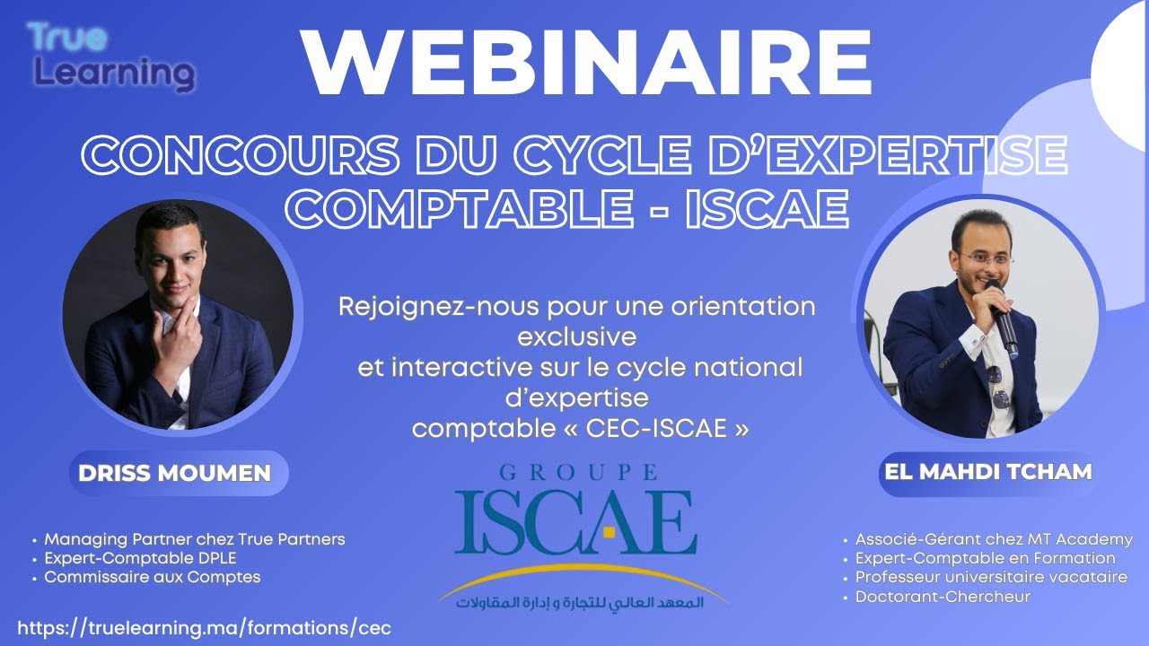 Comment réussir le concours du Cycle d’Expertise Comptable (CEC – ISCAE) | Webinaire complet