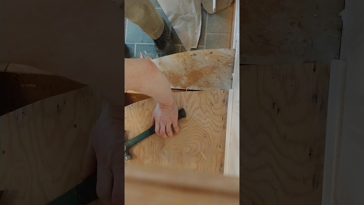 Part 1 of installing curved stair tread