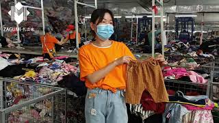 Used children's clothes ｜second hand clothes show in the factory