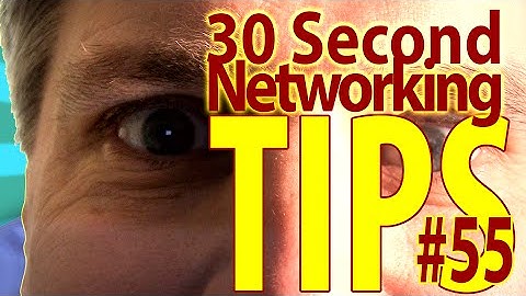 I teach people to network effectively. 30 Second Networking Tip 55