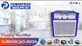 POWERTRON | Plating Rectifier | 0-20VDC@0-200AMP