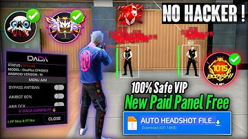 OB51 Update ⚡ Free Fire Max Panel Injector | Auto Headshot + Aimbot Hack | 100% Rank Working