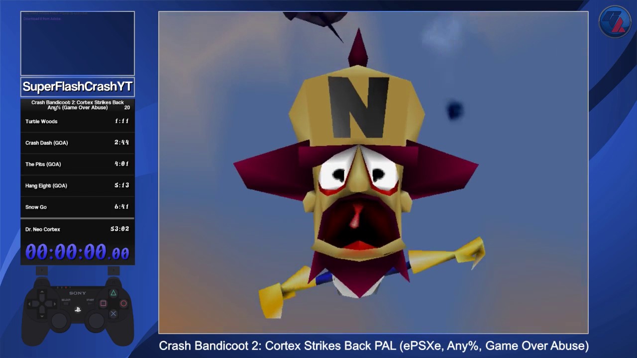 [GER] Let's PB: SuperFlashCrash runt Crash Bandicoot 2 Any% Game Over Abuse