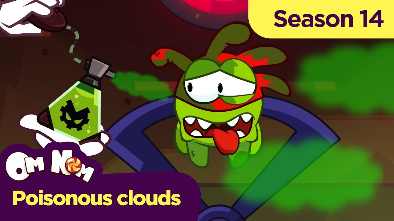 ⁣Om Nom Stories - Super-Noms: Poisonous clouds (Cut the Rope)