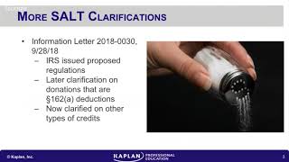 Current Federal Tax Developments - October 8, 2018