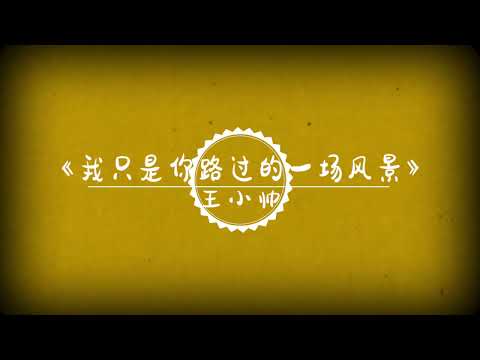 王小帅 -《我只是你路过的一场风景》『不确定要用多长时间把你忘记 或许要等到热情消失殆尽』【动态歌词~】