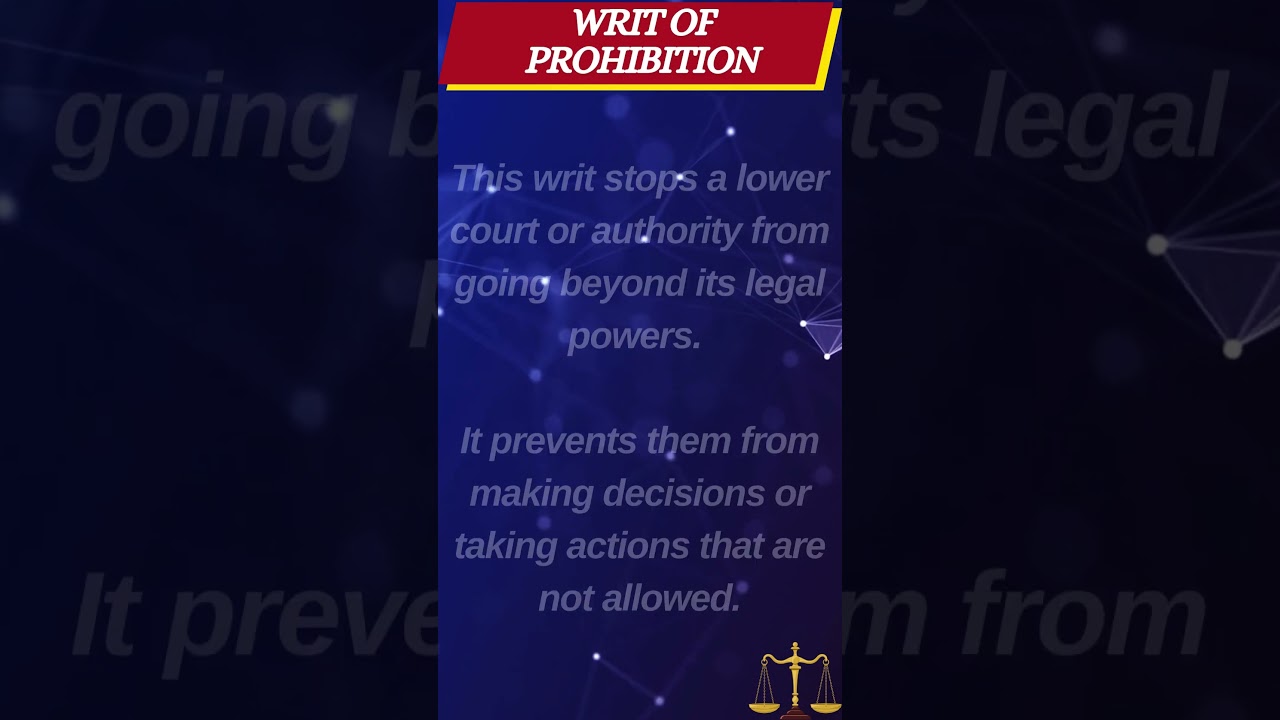 Writ of Prohibition 