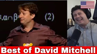 American Reacts BEST OF DAVID MITCHELL on QI!