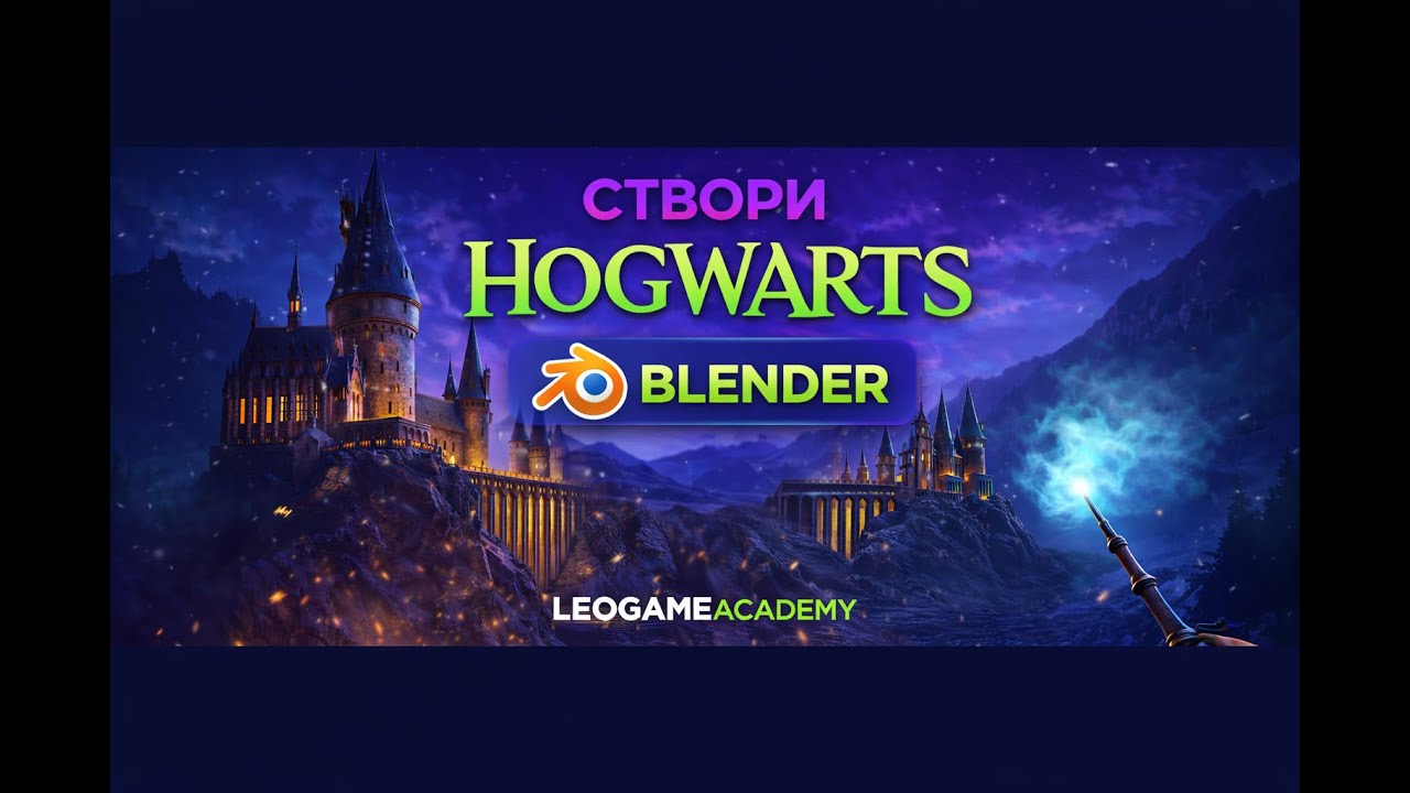 Гоґвортс у Blender: 3D-проєкт з нуля від студентки ! Hogwarts  from LeoGame Academy! Harry Potter!