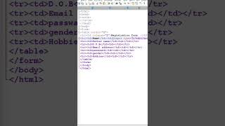 How to create registration form in HTML LANGUAGE #LIKE #SHARE #SUBSCRIBE 😎🤞