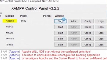 Sửa Lỗi Khởi Động Apache Trong Xampp