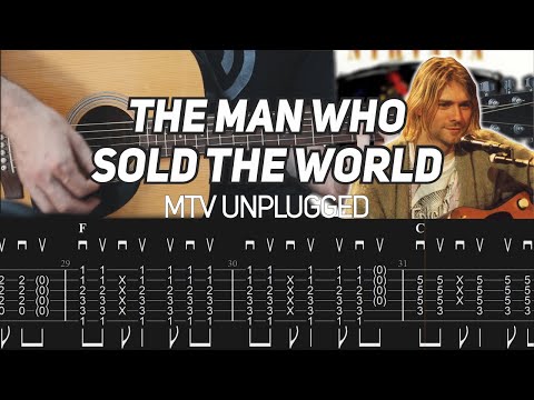 Nirvana - The Man Who Sold The World - MTV Unplugged (Guitar lesson with TAB)