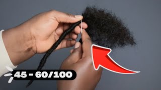 HUMAN HAIR ARTIFICIAL LOCS 45-60/100 || Make Easy With One Thump Tuck Method Step-by-Step
