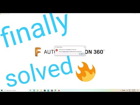 fusion 360 sign in problem solved