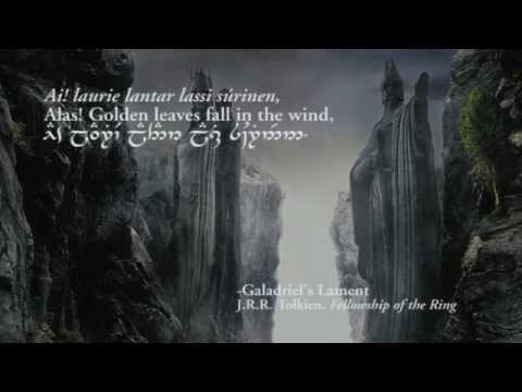 The Great River (Quenya lyrics in Tengwar) - Lord of the Rings: The Fellowship Of The Ring