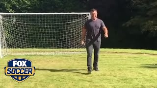 This is what happens when you lose a crossbar challenge to Zlatan Ibrahimovic