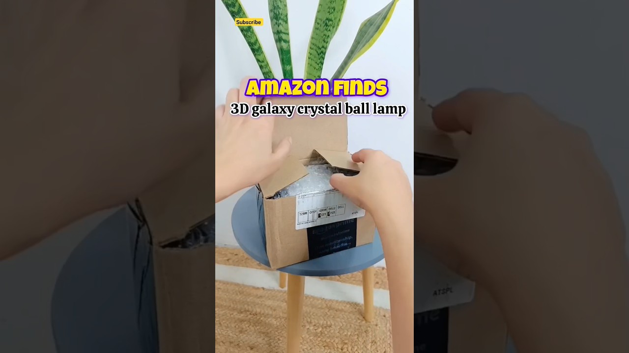 3D galaxy crystal ball light lamp from Amazon😍 