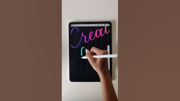 Calligraphy in procreate #shorts #youtubeshorts #trending