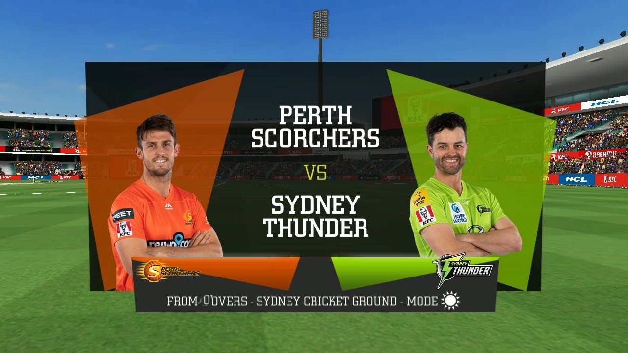 BBL 2021 Sydney Thunder V Preth Scorchers Big Bash Match 34 Highlights 2021 Big Bash Gameplay