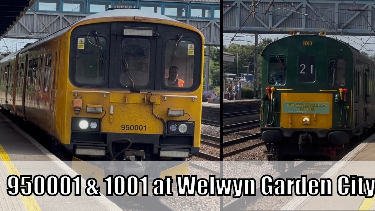 950001 & 1001 On The Wymondham Winder Railtour at Welwyn Garden City 21 ...