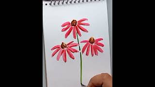 water colour wild flowers in a bunch ⚘🌱💖 #viral #flowers #watercolor #painting