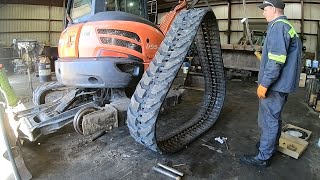 NEW SHOES! REPLACING A BROKEN TRACK & SPROCKET ON THE MINI EXCAVATOR!