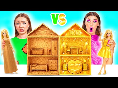 Poor vs Rich Doll House Doll Room Makeover | Crazy Challenge by Crazy DO