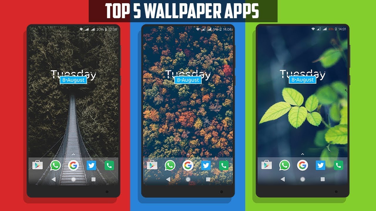 TOP 5 WALLPAPER APPS FOR ANDROID 2018 YouTube