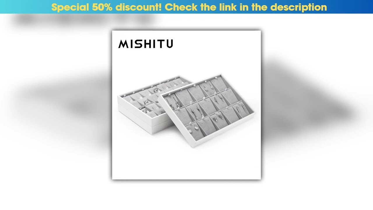 Must Buy MISHITU Velvet Stackable Jewelry Display Tray Rings Earrings Pendant Necklace Organizer Di