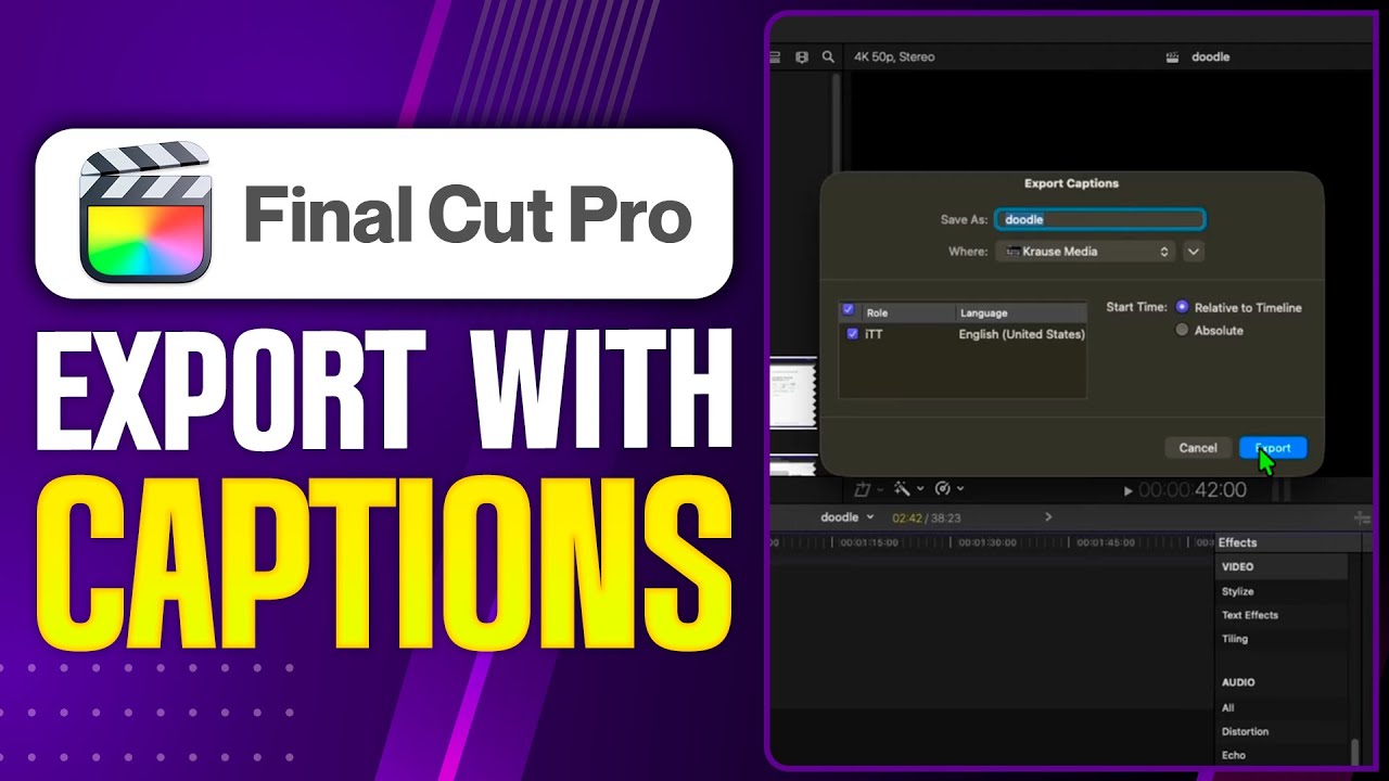 Как экспортировать видео с субтитрами в Final Cut Pro (обновлённое руководство 2026 года)