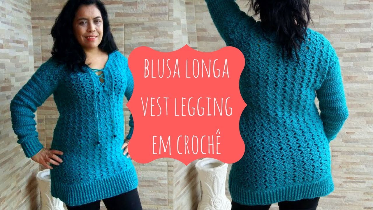 blusa de trico para usar com legging