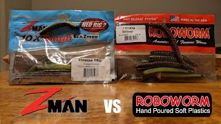 Z-Man Finesse TRD vs Roboworm Ned Worm - Ned Rig Challenge 