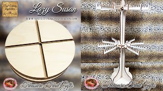 DIY How to Create a Lazy Susan Turntable FREE Digital Design - Instant Download Laser Cutting Design