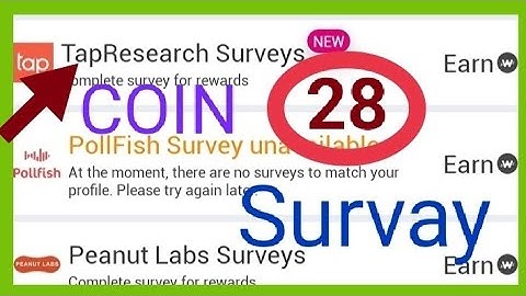 TapResearch Survays Earn 28 Coin in 2 minutes | See Full Video