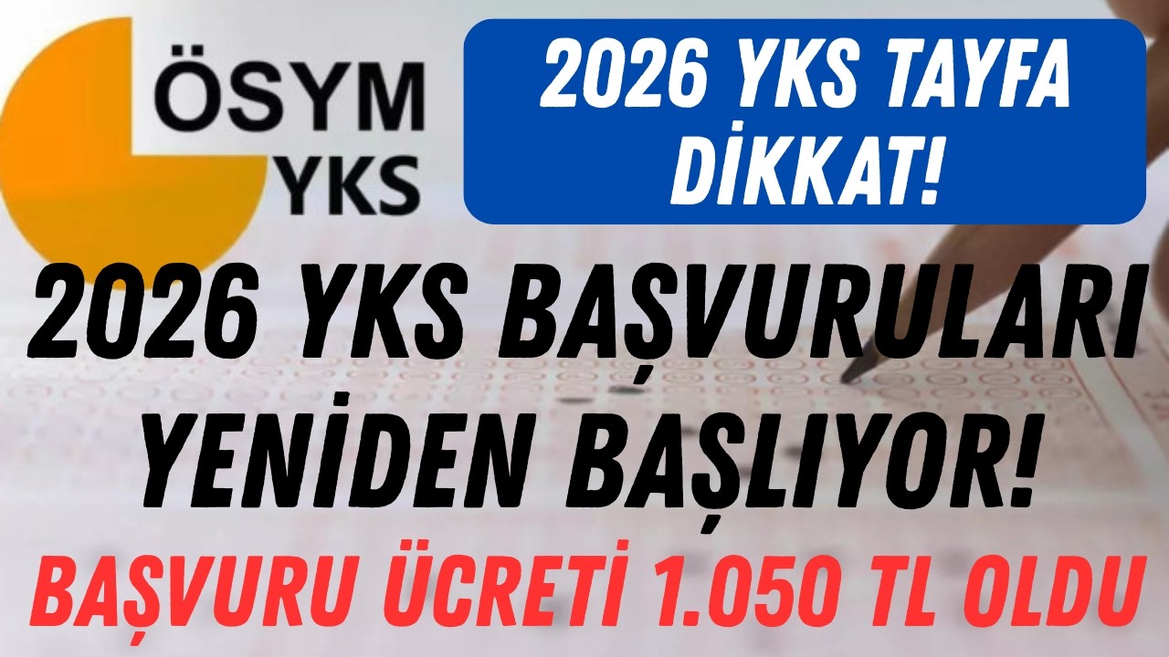 📢 DİKKAT! 2026 YKS BAŞVURULARI YENİDEN BAŞLIYOR! | BAŞVURU ÜCRETİNE %50 ZAM YAPILDI #2026yks #ayt