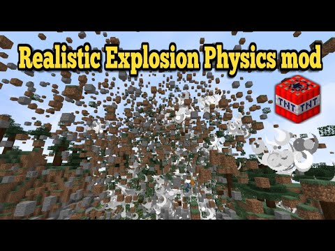 Minecraft 1.16.5 - Realistic Explosion Physics mod