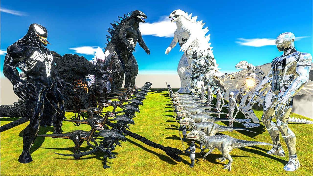 Symbiote Godzilla War | VENOMZILLA VS Anti-Venom Godzilla - YouTube