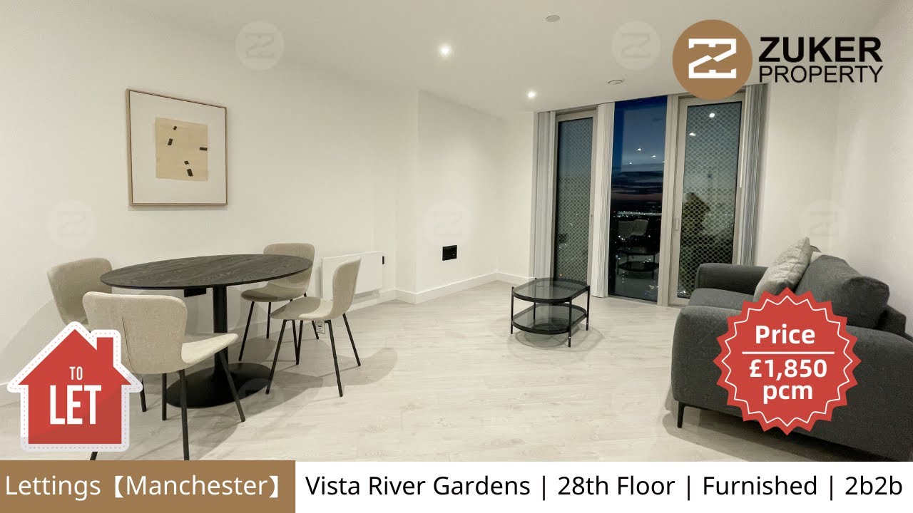 Lettings【 Manchester】Vista River Gardens | 28th Floor | Furnished | 2b2b