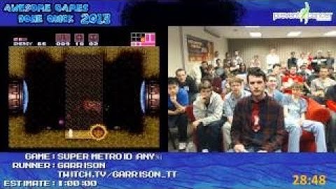 Super Metroid Speed Run in 0:49:35 by Garrison Live for Awesome Games Done Quick 2017