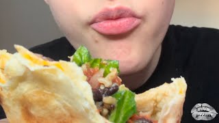 Close Up Eating A Burrito Asmr Mouth Sounds Loud Chewing No Talking